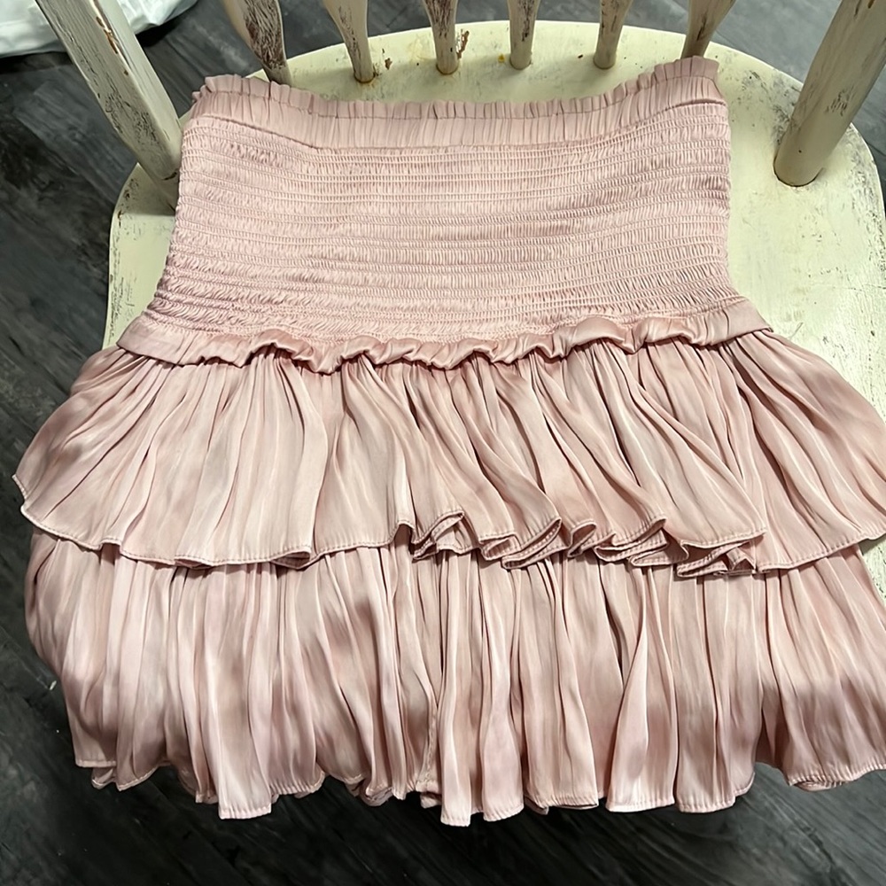 Smocked skirt pink (medium - girls) - great condition